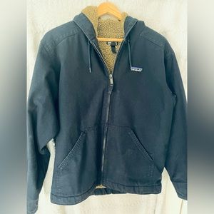 PATAGONIA Hooded Canvas jacket with Sherpa soft lining
